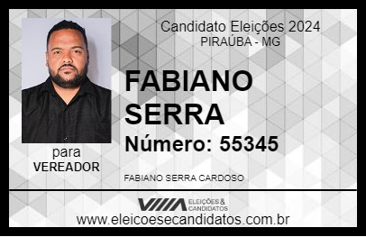 Candidato FABIANO SERRA 2024 - PIRAÚBA - Eleições