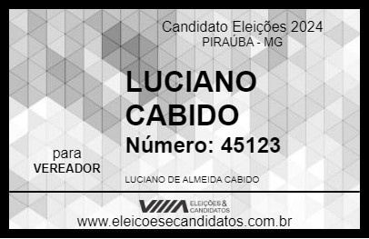 Candidato LUCIANO CABIDO 2024 - PIRAÚBA - Eleições