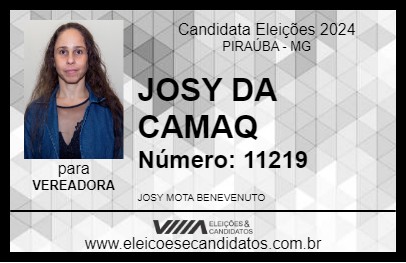 Candidato JOSY DA CAMAQ 2024 - PIRAÚBA - Eleições