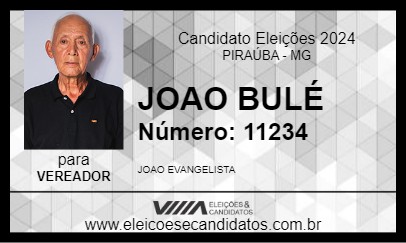 Candidato JOAO BULÉ 2024 - PIRAÚBA - Eleições