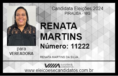 Candidato RENATA MARTINS 2024 - PIRAÚBA - Eleições