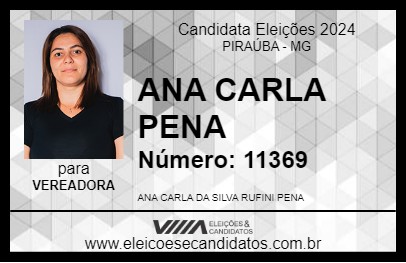 Candidato ANA CARLA PENA 2024 - PIRAÚBA - Eleições