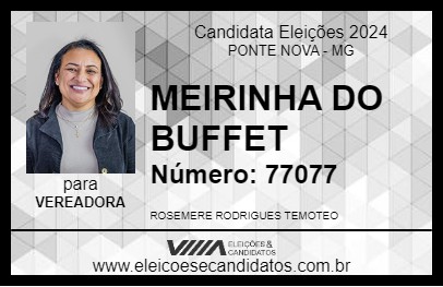 Candidato MEIRINHA DO BUFFET 2024 - PONTE NOVA - Eleições