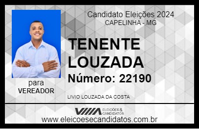 Candidato TENENTE LOUZADA 2024 - CAPELINHA - Eleições