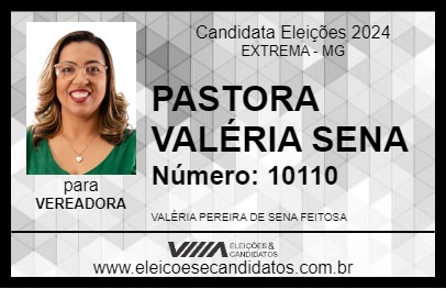 Candidato PASTORA VALÉRIA SENA 2024 - EXTREMA - Eleições