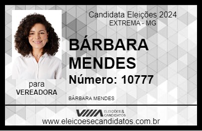 Candidato BÁRBARA MENDES 2024 - EXTREMA - Eleições