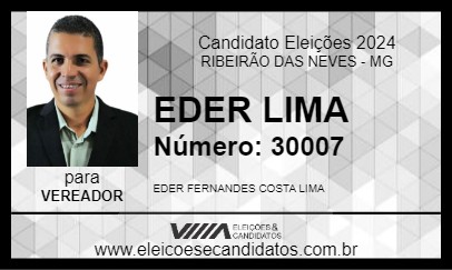 Candidato EDER LIMA 2024 - RIBEIRÃO DAS NEVES - Eleições