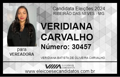 Candidato VERIDIANA CARVALHO 2024 - RIBEIRÃO DAS NEVES - Eleições