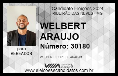 Candidato WELBERT ARAUJO 2024 - RIBEIRÃO DAS NEVES - Eleições