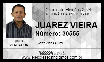 Candidato JUAREZ VIEIRA 2024 - RIBEIRÃO DAS NEVES - Eleições