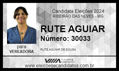 Candidato RUTE AGUIAR 2024 - RIBEIRÃO DAS NEVES - Eleições