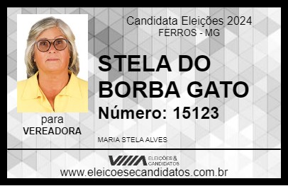 Candidato STELA DO BORBA GATO 2024 - FERROS - Eleições