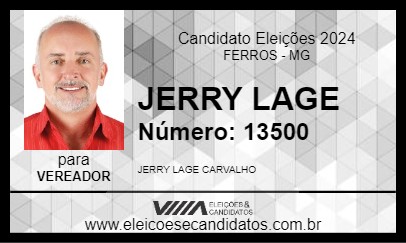 Candidato JERRY LAGE 2024 - FERROS - Eleições