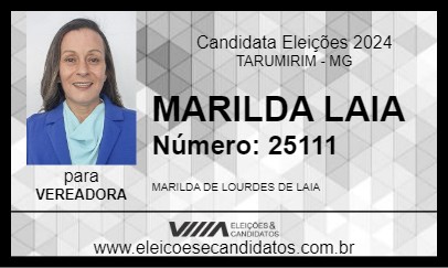 Candidato MARILDA LAIA 2024 - TARUMIRIM - Eleições