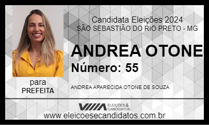 Candidato ANDREA OTONE 2024 - SÃO SEBASTIÃO DO RIO PRETO - Eleições