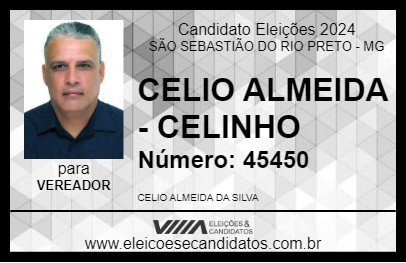 Candidato CELIO ALMEIDA - CELINHO 2024 - SÃO SEBASTIÃO DO RIO PRETO - Eleições