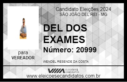 Candidato DEL DOS EXAMES 2024 - SÃO JOÃO DEL REI - Eleições