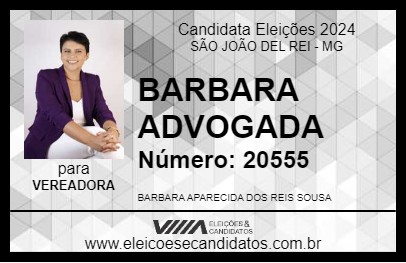 Candidato BARBARA ADVOGADA 2024 - SÃO JOÃO DEL REI - Eleições