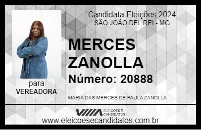 Candidato MERCES ZANOLLA 2024 - SÃO JOÃO DEL REI - Eleições