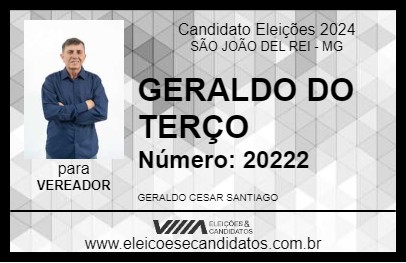 Candidato GERALDO DO TERÇO 2024 - SÃO JOÃO DEL REI - Eleições