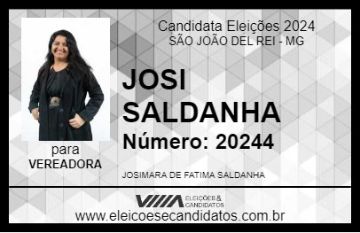 Candidato JOSI SALDANHA 2024 - SÃO JOÃO DEL REI - Eleições