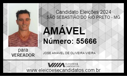 Candidato AMÁVEL 2024 - SÃO SEBASTIÃO DO RIO PRETO - Eleições