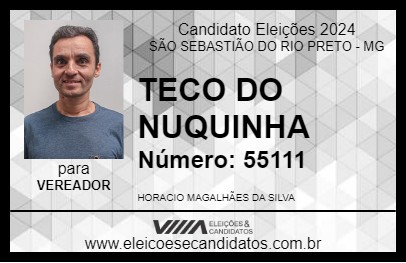 Candidato TECO DO NUQUINHA 2024 - SÃO SEBASTIÃO DO RIO PRETO - Eleições