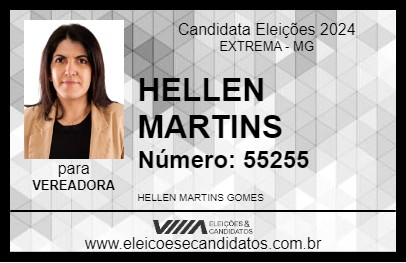 Candidato HELLEN MARTINS 2024 - EXTREMA - Eleições