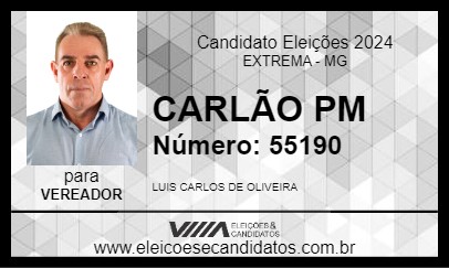 Candidato CARLÃO SARGENTO 2024 - EXTREMA - Eleições