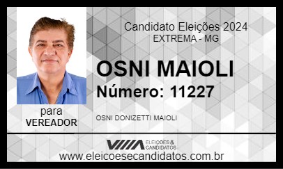 Candidato OSNI MAIOLI 2024 - EXTREMA - Eleições