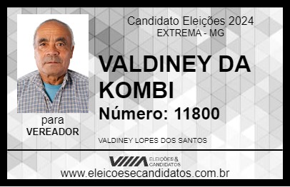 Candidato VALDINEY DA KOMBI 2024 - EXTREMA - Eleições