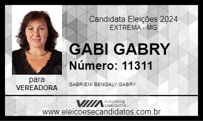 Candidato GABI GABRY 2024 - EXTREMA - Eleições