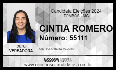 Candidato CINTIA ROMERO 2024 - TOMBOS - Eleições