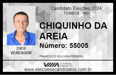 Candidato CHIQUINHO DA AREIA 2024 - TOMBOS - Eleições