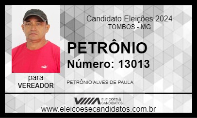 Candidato PETRÔNIO 2024 - TOMBOS - Eleições