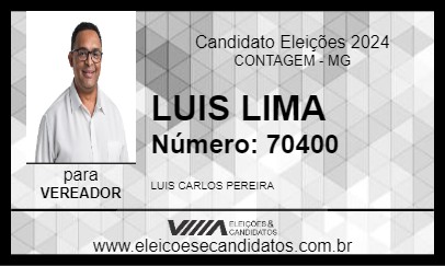 Candidato LUIS LIMA 2024 - CONTAGEM - Eleições