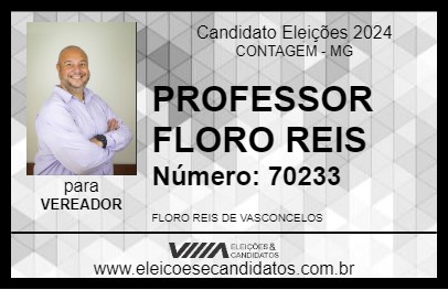 Candidato PROFESSOR FLORO REIS 2024 - CONTAGEM - Eleições