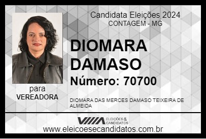 Candidato DIOMARA DAMASO 2024 - CONTAGEM - Eleições