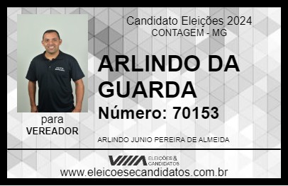 Candidato ARLINDO DA GUARDA 2024 - CONTAGEM - Eleições