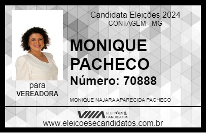 Candidato MONIQUE PACHECO 2024 - CONTAGEM - Eleições