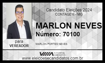 Candidato MARLON NEVES 2024 - CONTAGEM - Eleições