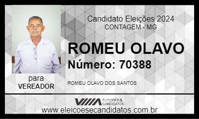 Candidato ROMEU OLAVO 2024 - CONTAGEM - Eleições