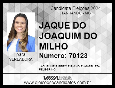 Candidato JAQUE DO JOAQUIM DO MILHO 2024 - ITANHANDU - Eleições