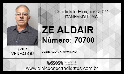 Candidato ZE ALDAIR 2024 - ITANHANDU - Eleições