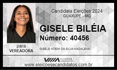 Candidato GISELE BILÉIA 2024 - GUAXUPÉ - Eleições