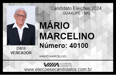 Candidato MÁRIO MARCELINO 2024 - GUAXUPÉ - Eleições