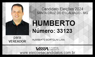 Candidato HUMBERTO 2024 - SANTA CRUZ DO ESCALVADO - Eleições