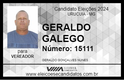 Candidato GERALDO GALEGO 2024 - URUCUIA - Eleições