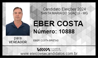 Candidato EBER COSTA 2024 - SANTA MARIA DO SUAÇUÍ - Eleições