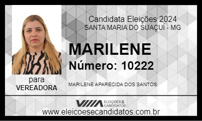 Candidato MARILENE APARECIDA 2024 - SANTA MARIA DO SUAÇUÍ - Eleições